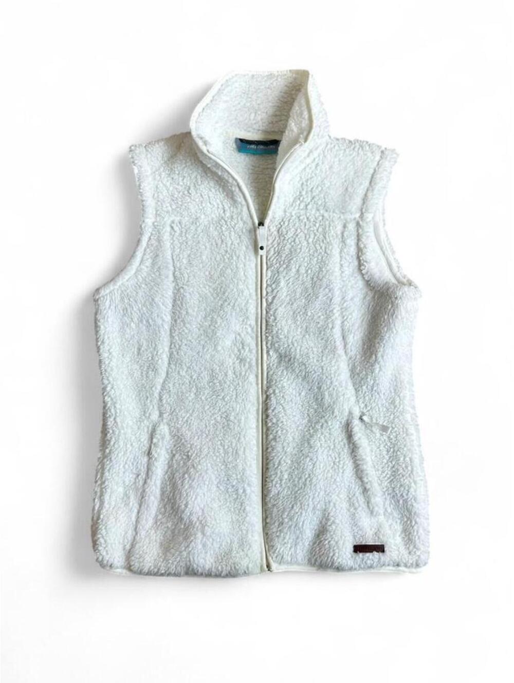 Free Country white faux fur fuzzy vest